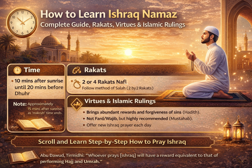 How to learn Ishraq namaz: Complete Guide, Rakats, Virtues & Islamic Rulings