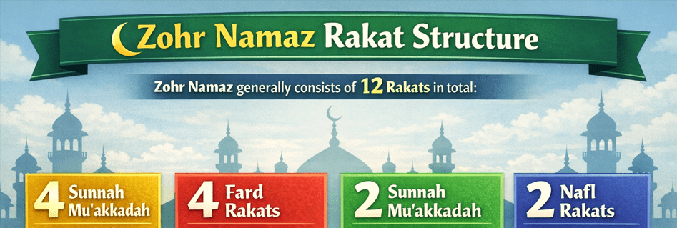 Zohar Namaz Rakat Guide – Farz, Sunnah & Nafl Explained Step by Step
