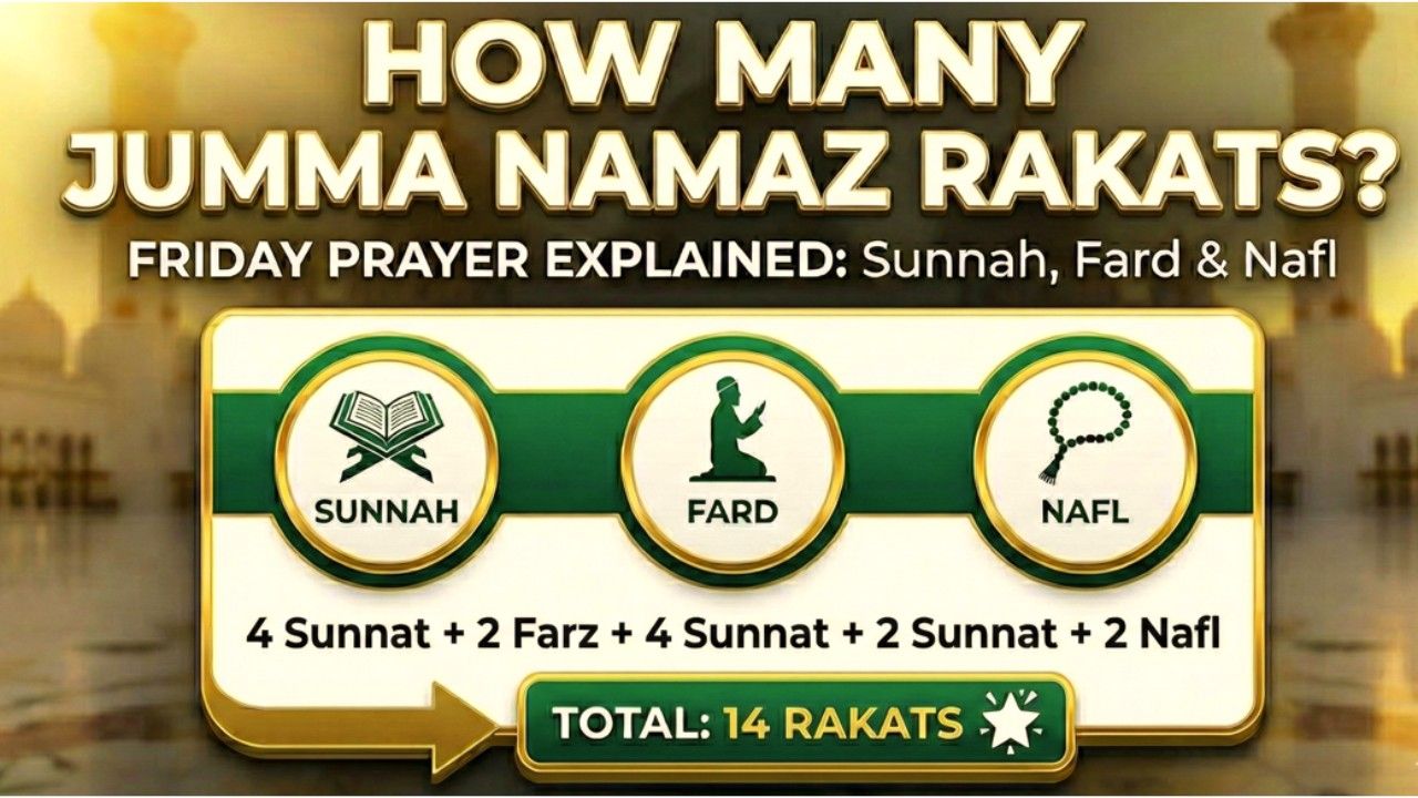How many Jumma Namaz Rakat |  Friday Prayer Rakats explained (Sunnah, Fard & Nafl)
