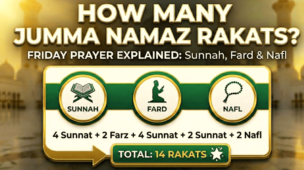 How many Jumma Namaz Rakat | Friday Prayer Rakats explained (Sunnah, Fard & Nafl)