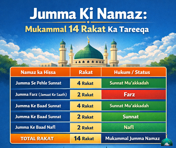 image: Jumma Ki Namaz Rakat – Mukammal Rehnuma Qur’an Aur Hadis ki Roshni Mein