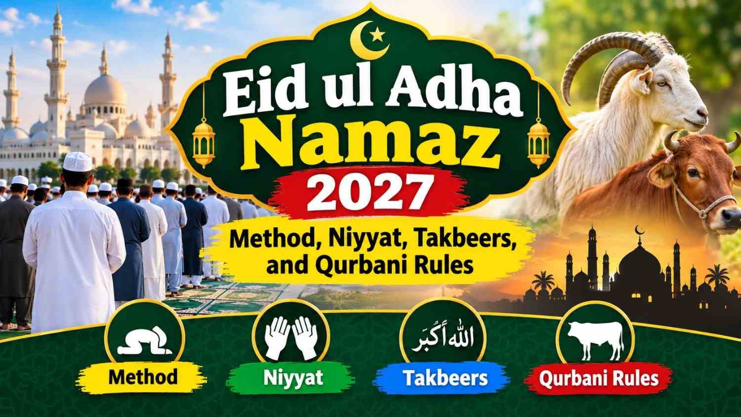 Eid ul Adha Namaz 2027: Method, Niyyat, Takbeers, and Qurbani Rules
