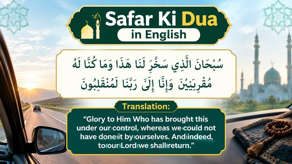 Safar Ki Dua in English – Complete Travel Dua with Arabic, Translation, Meaning, Benefits & Islamic Guidelines